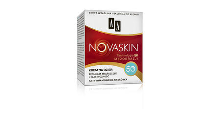 AA Novaskin Face Cream 50+ krem na dzień redukcja zmarszczek + elastyczność do skóry wrazliwej i skłonnej do alergii 50ml