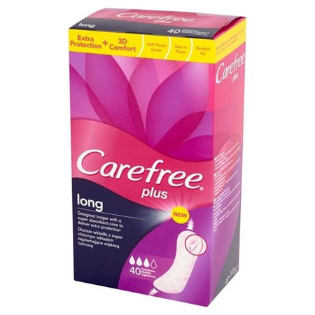 Carefree Plus Long wkładki higieniczne 40szt.