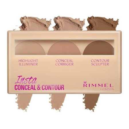 Rimmel Insta Conceal Contour paleta do konturowania twarzy 020 Medium 8.4g