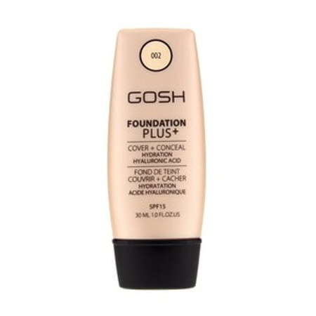 Gosh Foundation Plus+ 002 Ivory Podkład kryjąco-korygujący 2w1 Korektor+podkład 30 ml