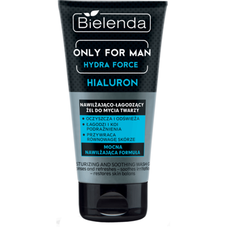 Bielenda Only For Men Hydra Force Hyaluron nawilżająco-łagodzący żel do mycia do twarzy 50ml