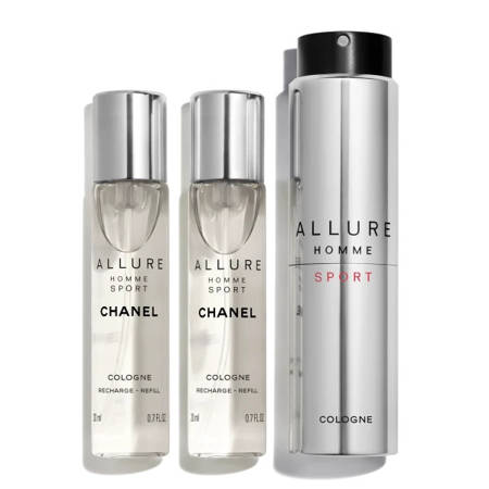 Chanel Allure Homme Sport Cologne twist and spray z wymiennymi wkładami 3x20ml