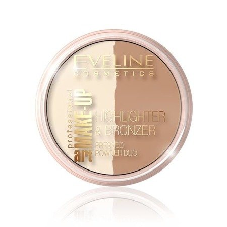 Eveline Art Make-Up Highlighter&Bronzer Pressed Powder puder rozświetlająco-brązujący 57 Glam Dark 12g