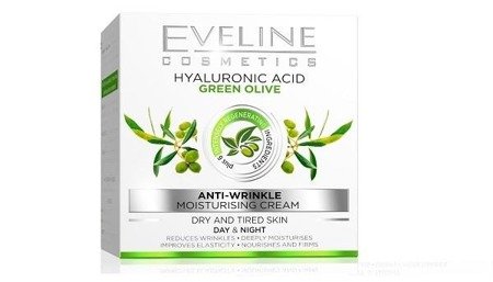 Eveline Cosmetics Kwas hialuronowy + Zielona Oliwka krem przeciwzmarszczkowy na dzień i na noc 50ml
