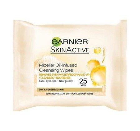 Garnier Skin Naturals chusteczki micelarne do demakijażu z olejkiem arganowym 25 sztuk
