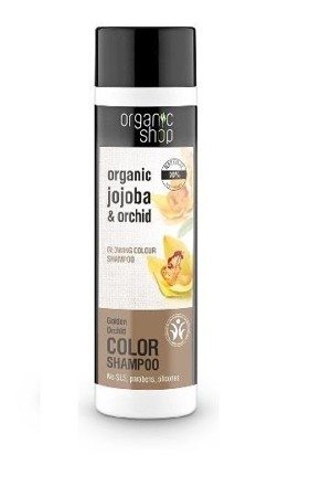 Organic Shop Organic Jojoba & Orchid Glowing Color Shampoo szampon do włosów farbowanych 280ml