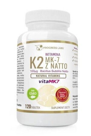 Progress Labs Witamina K2 vitaMK-7 z Natto 100µg suplement diety 120 tabletek